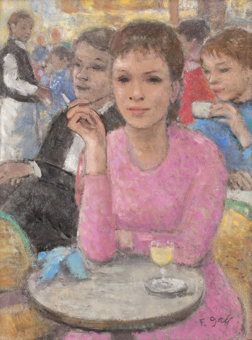 Au Café de Paris - François GALL (Kolozsvar 1912- Paris 1987)