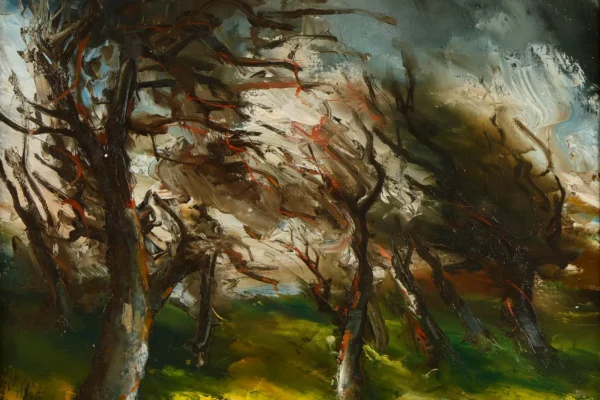 Le verger sous l'orage - Maurice de VLAMINCK  (Paris 1876 - Rueil La Gadelière 1958)