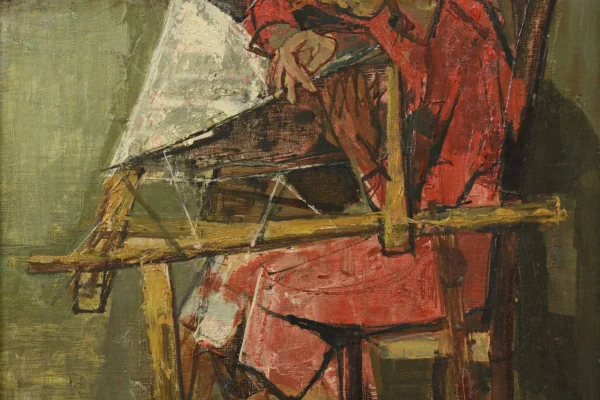 Femme au métier à tisser - Jean JANSEM 1920-2013