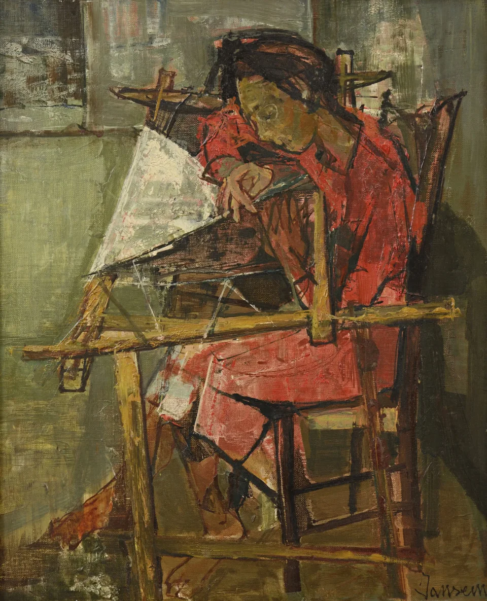 Femme au métier à tisser - Jean JANSEM 1920-2013