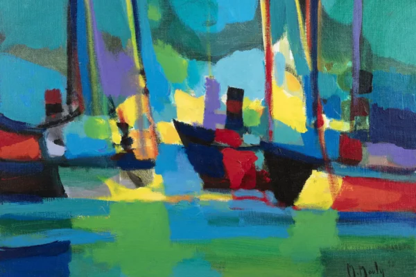 Navires - Marcel MOULY (Paris 1918 - 2008)