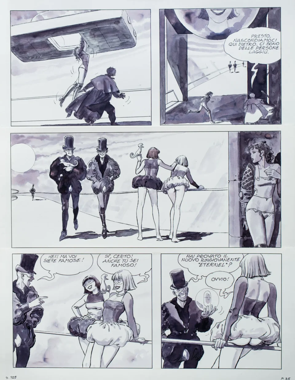 Piranes, La planète prison, pl.35; 2002 - Milo MANARA (1945)