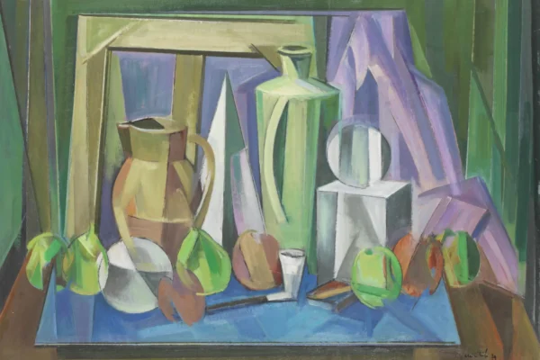 Nature morte à la pipe et aux poires - Spiru CHINTILA (1921-1985)