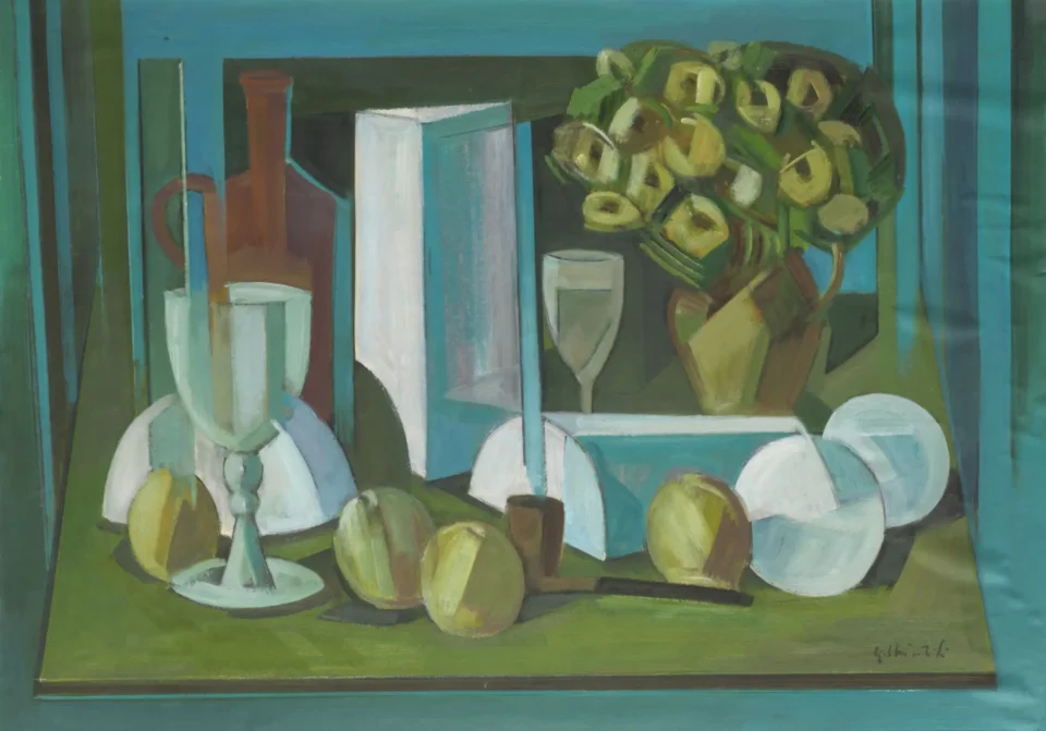 Nature morte au pichet et aux poires - Spiru CHINTILA (1921-1985)