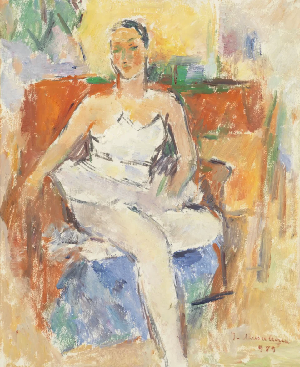 danseuse assise - Ion MUSCELEANU (1903-1997)