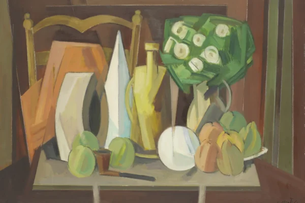 Nature morte à la pipe et aux fruits - Spiru CHINTILA (1921-1985)