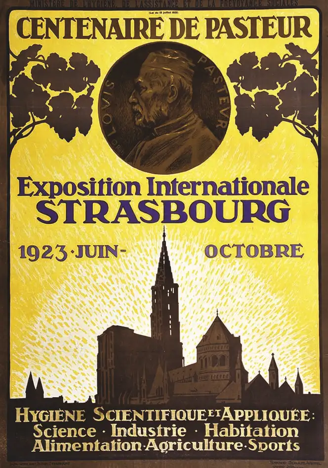 Centenaire de Pasteur Expo Inter Ministère de l’hygiène de l’assistance et de la prévoyance sociale. 1923 Strasbourg (Bas-Rhin) - BECK