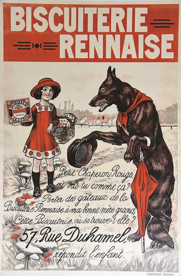 Biscuiterie Rennaise Le Petit Chaperon Rouge (Conte de Pérrault) vers 1920 - Biscuiterie Rennaise Le Petit Chaperon Rouge (Conte de Pérrault) vers 1920