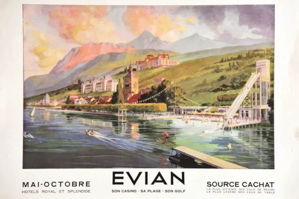 Evian Son Casino Sa Plage Son Golf Mai Octobre Source Cachat vers 1930 - Evian Son Casino Sa Plage Son Golf Mai Octobre Source Cachat vers 1930