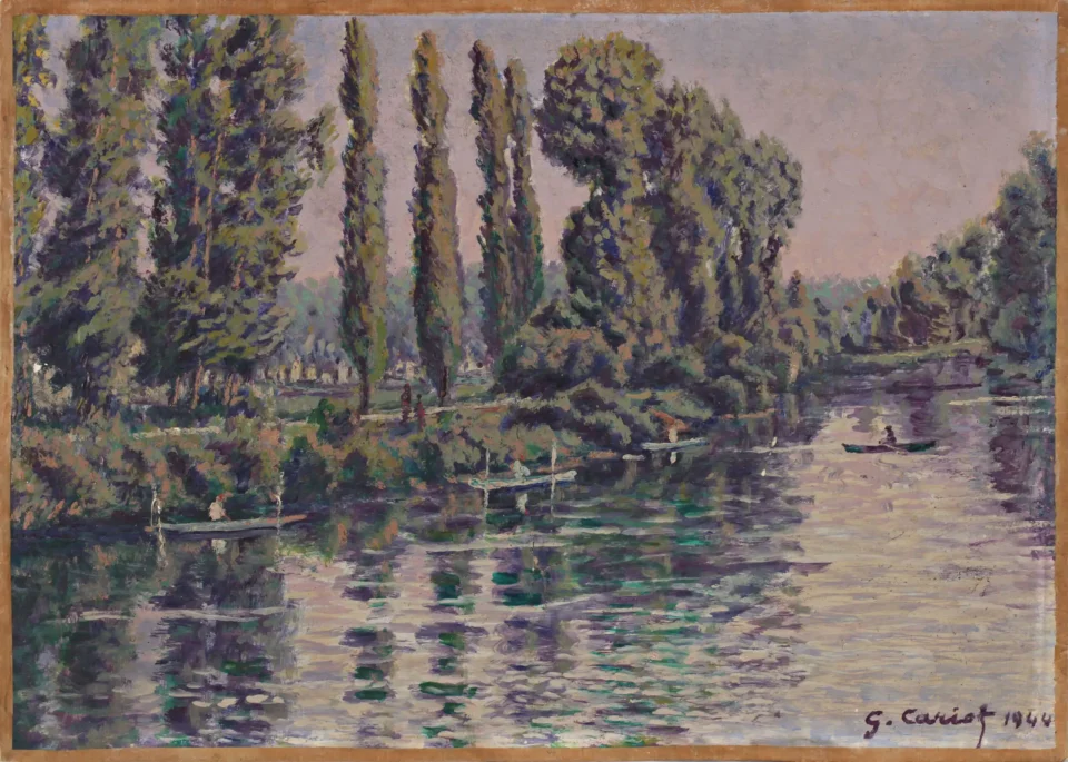 Bord de rivière, 1944 - Gustave Camille Gaston CARIOT (1872-1950)