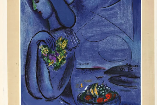 Profils bleus - Saint Jean- Cap - Ferrat, 1952 - D'après Marc Chagall  (1887-1985)