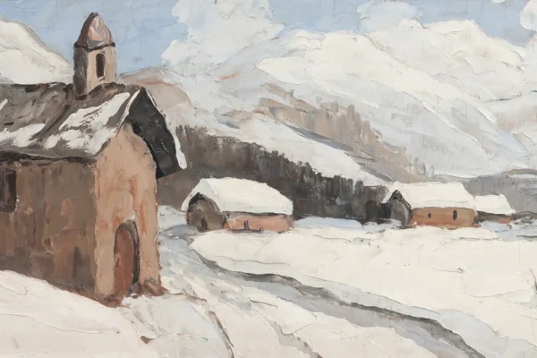 Chapelle Saint Bernard sous la neige - Lucien POIGNANT (1905-1941)