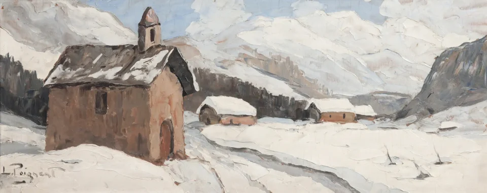 Chapelle Saint Bernard sous la neige - Lucien POIGNANT (1905-1941)