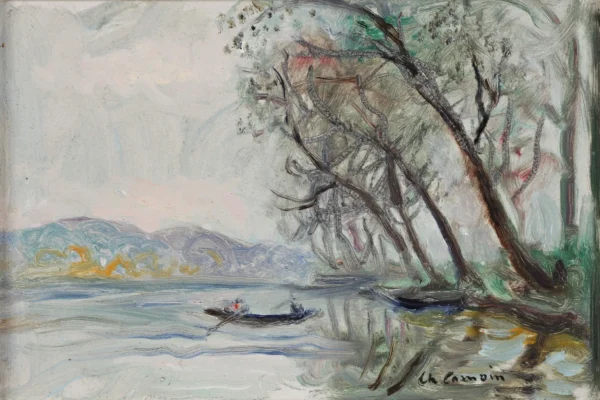 Barque sur la Seine à Herblay, vers 1945 - Charles CAMOIN (1879-1965)