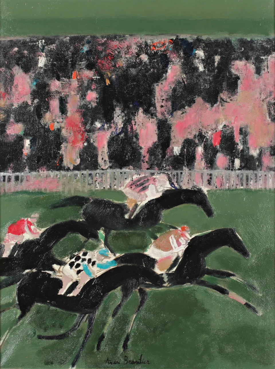 Courses à Auteuil, 1963 - André BRASILIER (1929)