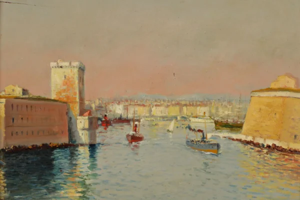 Vue de port de Marseille - Louis NATTERO (1870-1915)