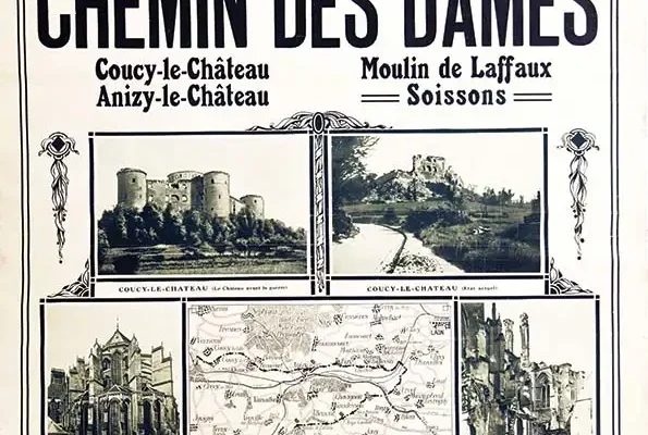 Chemin des Dames  - 3 ème  Pèlerinage Aux Région Dévastées     vers 1920 - Chemin des Dames  - 3 ème  Pèlerinage Aux Région Dévastées     vers 1920