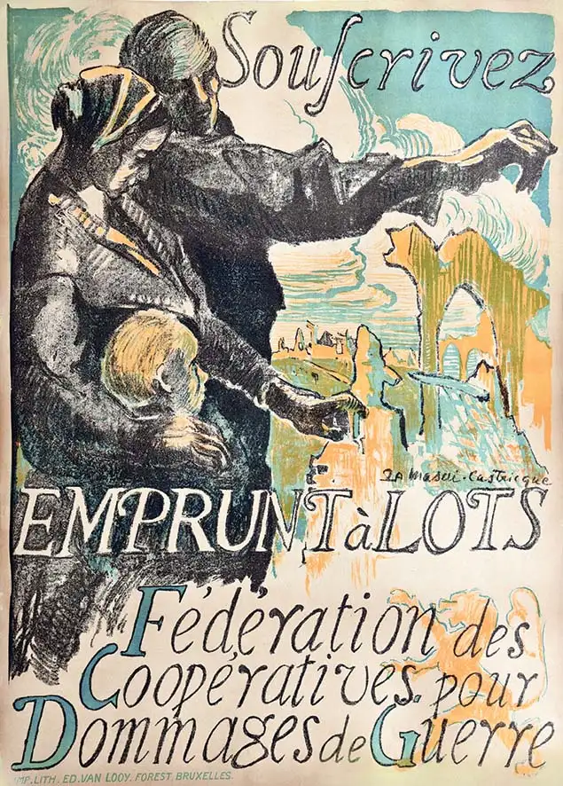 Fédération des Coopératives Pour Dommages de Guerre     vers 1920 - MASUI CASTRICQUE