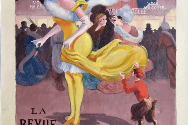 Moulin Rouge - La Revue Voui.. Ma Gosse Huile sur Toile projet d'affiche     vers 1900 - Moulin Rouge - La Revue Voui.. Ma Gosse Huile sur Toile projet d'affiche     vers 1900