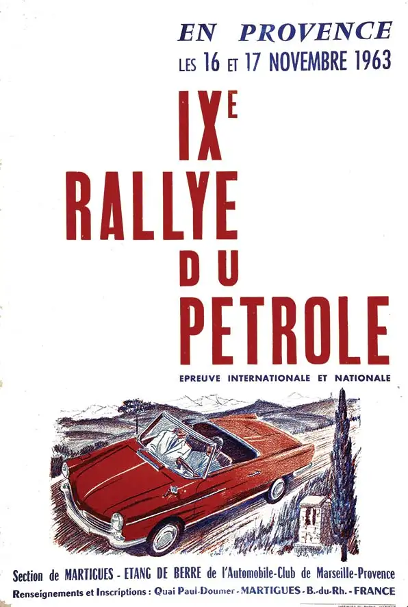 Rallye du Petrole Ixè en Provence     1963  Martigues – Bouches du Rhônes - Rallye du Petrole Ixè en Provence     1963  Martigues - Bouches du Rhônes