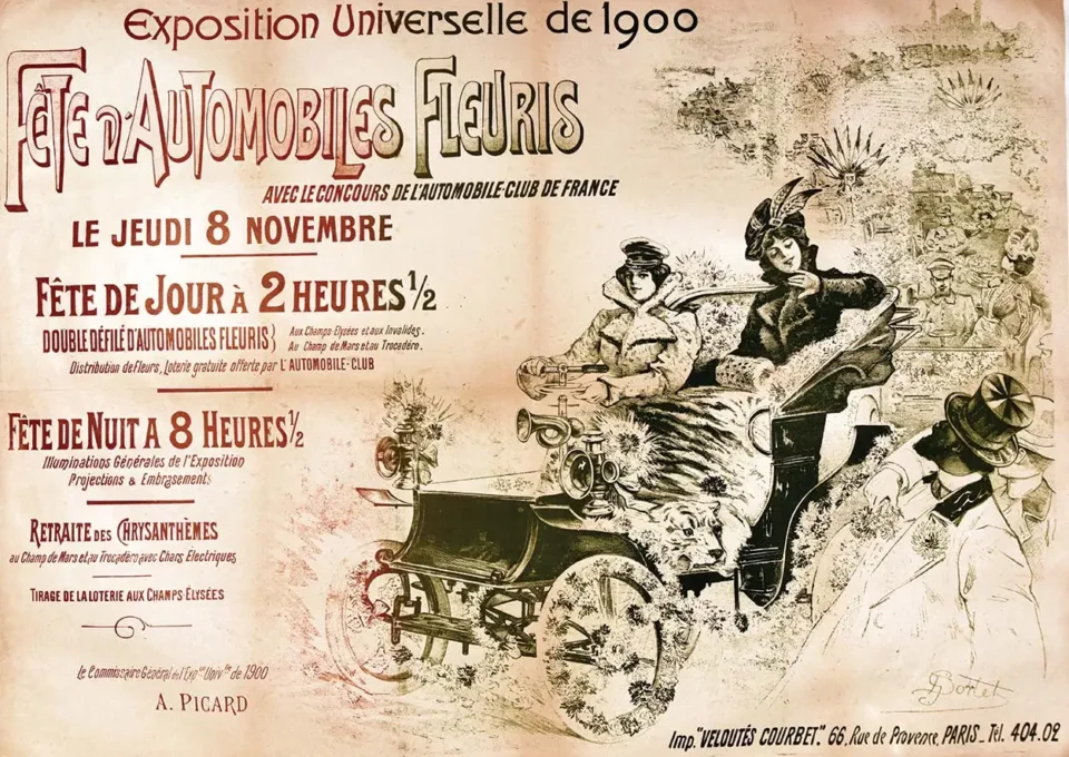 Automobile Club de France – Fêtes Automobiles Fleuries – Expo Universelle Paris 1900     1900 - DORTET S.