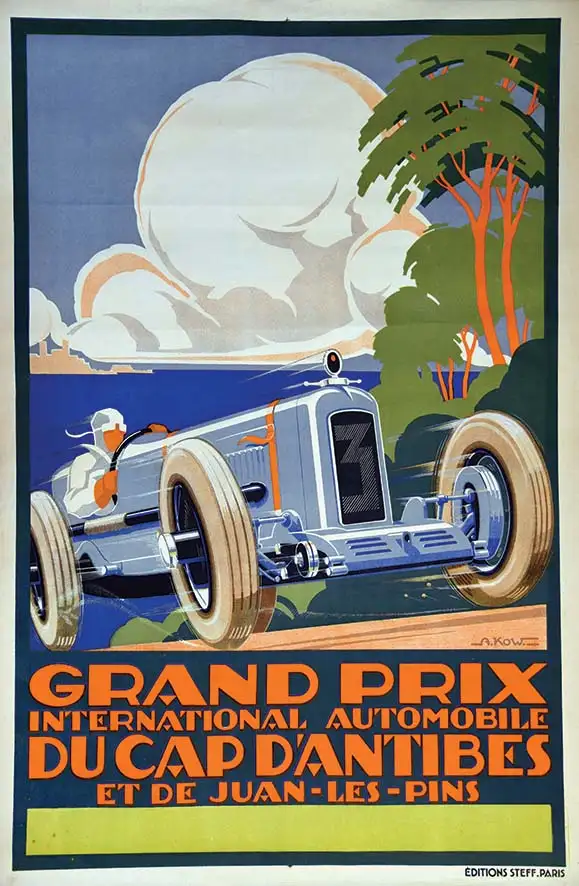 Grand Prix International Automobile du Cap D’Antibes et de Juan les Pins     vers 1930 - KOW ALEXIS