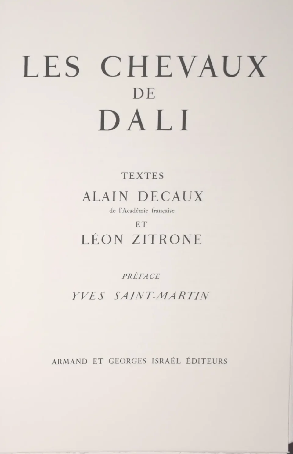 Les Cheveaux de Dali - Dali Salvador