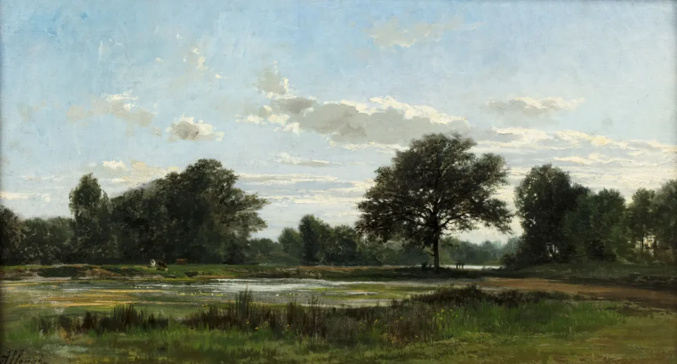 Bord de Seine - Auguste ALLONGE (1833 - 1898)