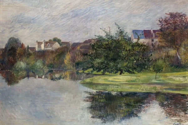 Verger au bord de l'Oise - Frederic Samuel CORDEY (Paris 1854 - 1911)