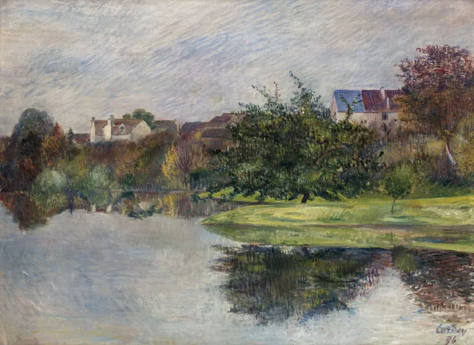 Verger au bord de l’Oise - Frederic Samuel CORDEY (Paris 1854 - 1911)