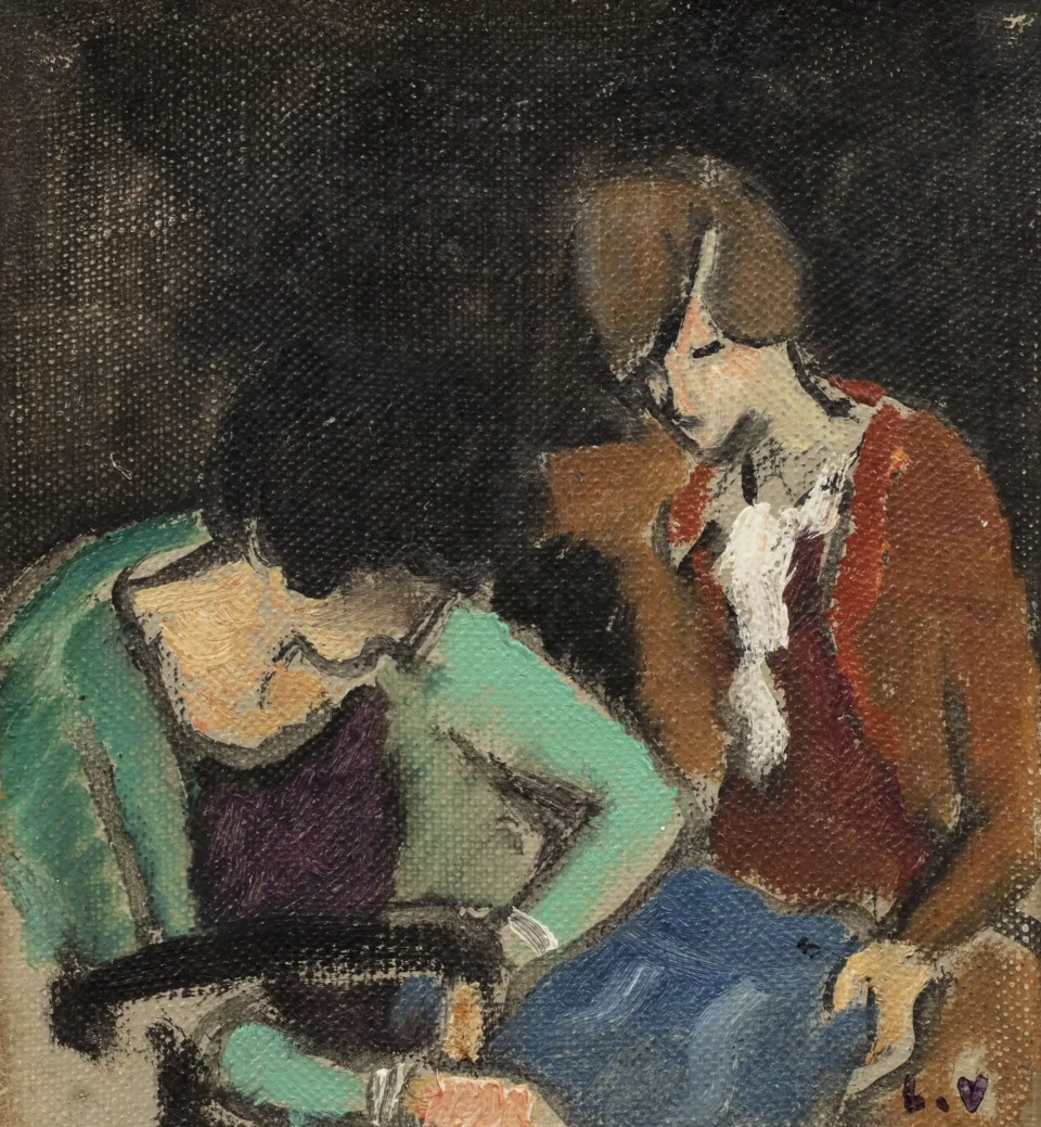 Des femmes a la machine a coudre, 1930 - Louis VALTAT (Dieppe 1869 - Paris 1952)