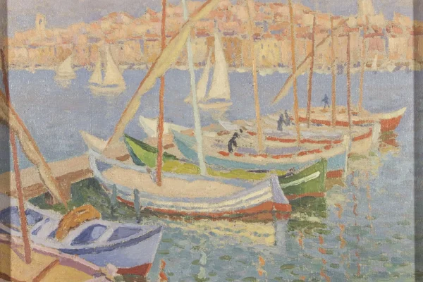 Bateaux au port - Jacques MARTIN- FERRIERES (Saint Paul 1893 - 1972)