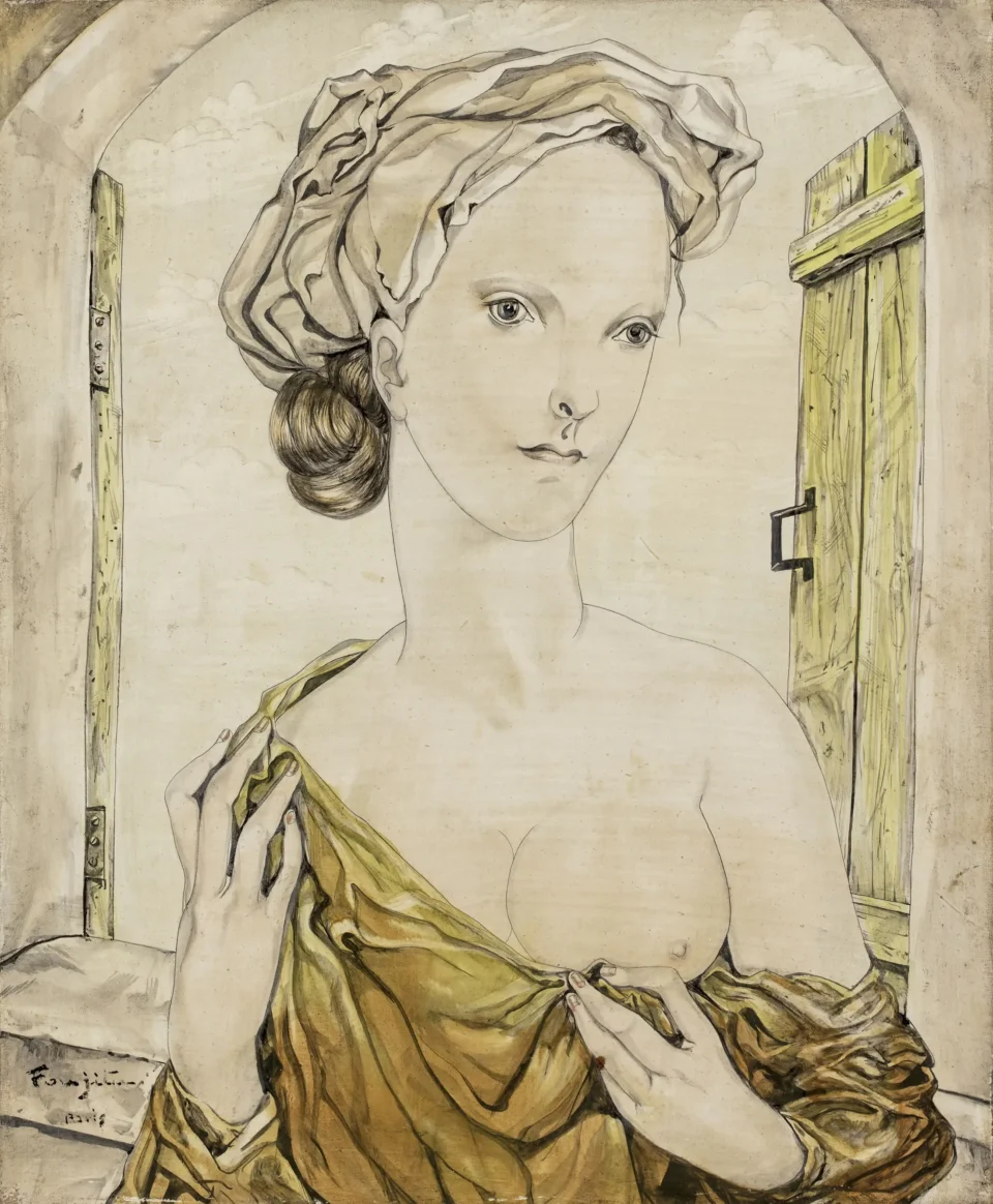 Jeune femme au turban, 1951 - Leonard Tsuguharu FOUJITA (Edogama 1886 - Zürich 1968)