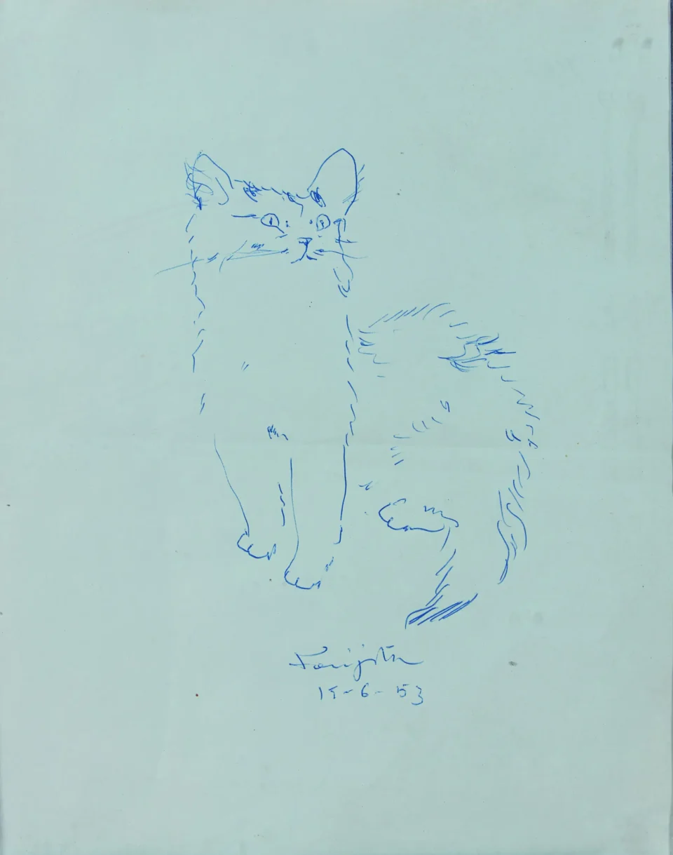 Chat - Leonard Tsuguharu FOUJITA (Edogama 1886 - Zurich 1968)