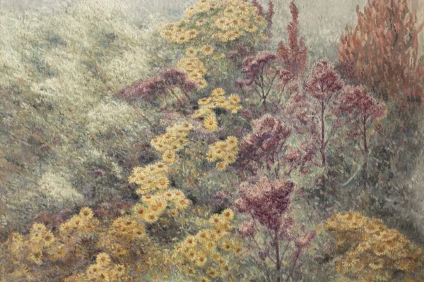 Paysage aux asters - Toshio BANDO (Tokushima 1895 - Paris 1973)