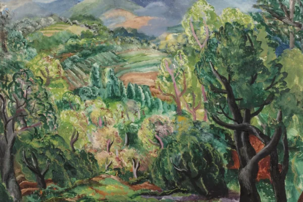 Paysage méditerranéen, circa 1918 - Moise KISLING (Cracovie 1891 - Sanary sur Mer 1953)