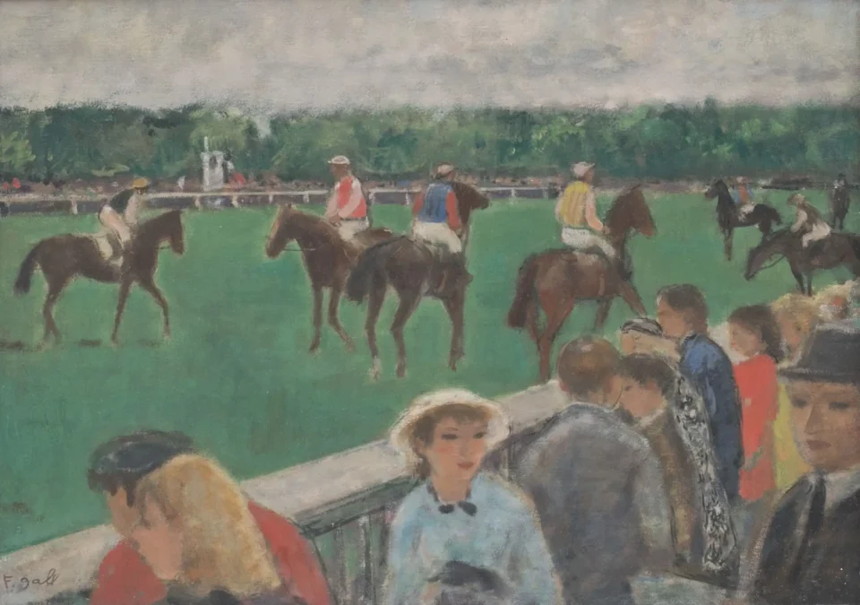 Les parieurs au champ de courses, Paris, c.1960 - François GALL (Kolozsvar 1912- Paris 1987)