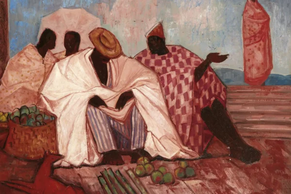 Scène de marché à Madagascar, 1959 - André MAIRE (Paris 1898-1985)