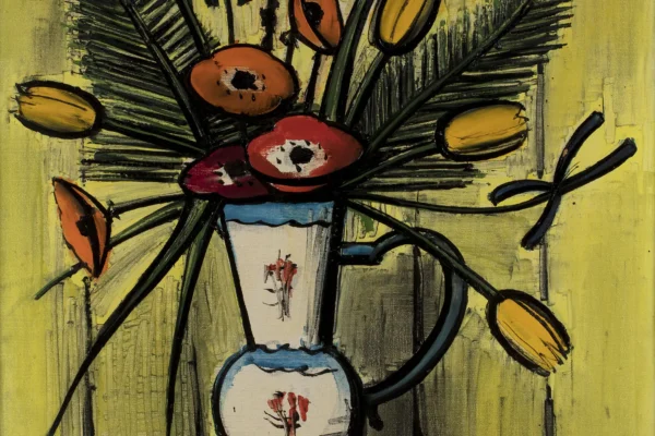 Bouquet dans un vase - Bernard BUFFET (Paris 1928 - Tourtour 1999)