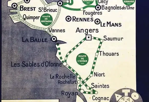 Normandie Vendée Circuits Touristiques d'Autocars vers 1930 - Normandie Vendée Circuits Touristiques d'Autocars vers 1930