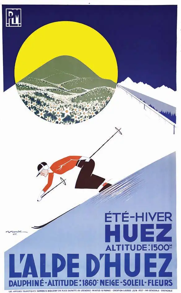 L’Alpe d’Huez Eté Hiver Huez 1937 - GORDE GASTON