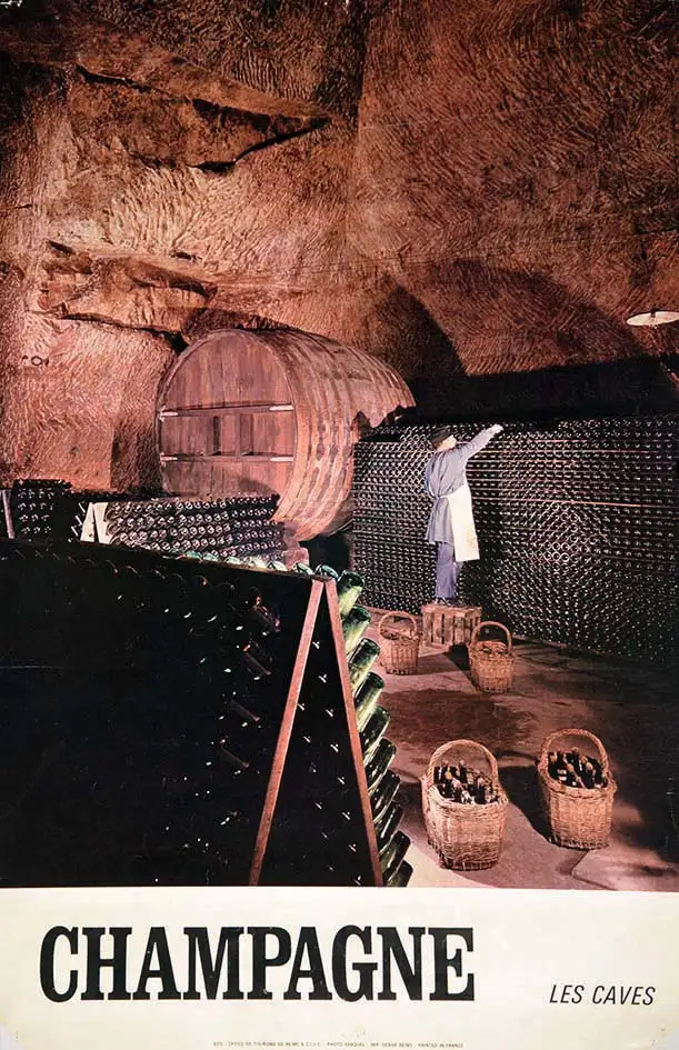 Champagne Les Caves vers 1950 - KARQUEL