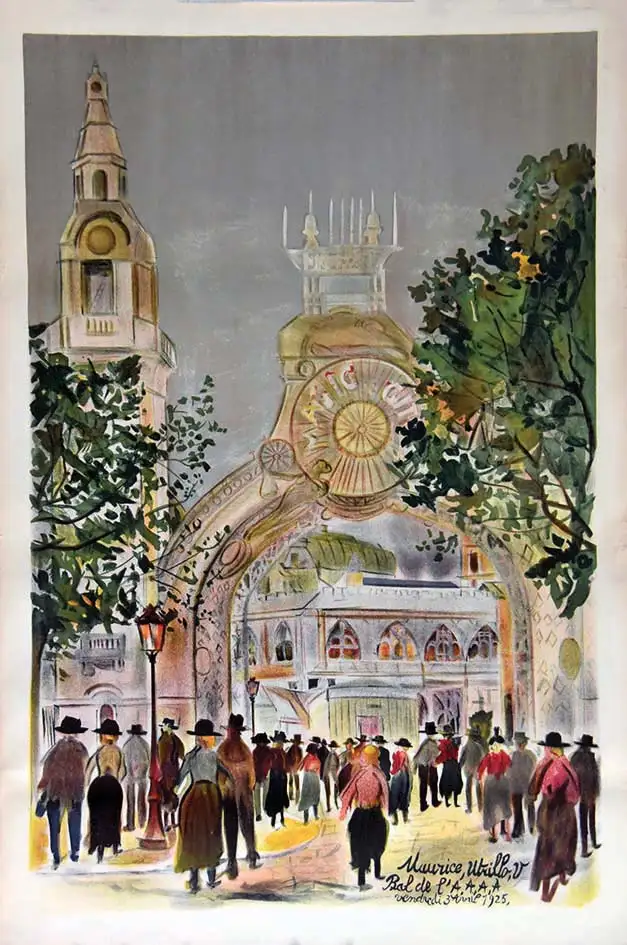 Bal de l’AAAA à Magic-City avant la lettre Utrillo 1925 1925 - UTRILLO MAURICE