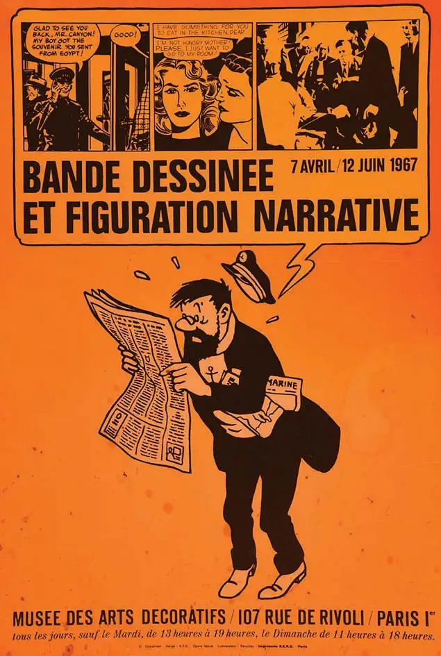 Tintin Bande Dessinée &  Figuration Narative Musée des Arrts Décoratifs Paris 7 Avril au 12 Juin 1967 Très Rare / Very Rare - Tintin Bande Dessinée &  Figuration Narative Musée des Arrts Décoratifs Paris 7 Avril au 12 Juin 1967 Très Rare / Very Rare