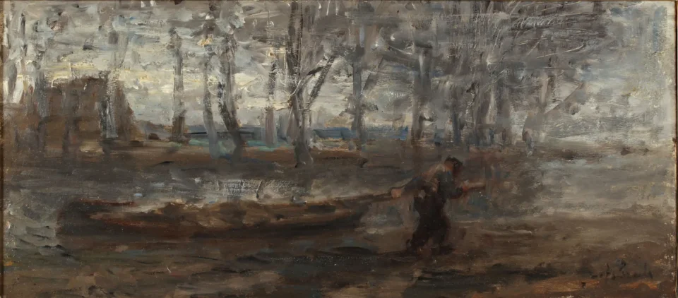 Homme en bord de rivière - Jozef ISRAELS (1824-1911)