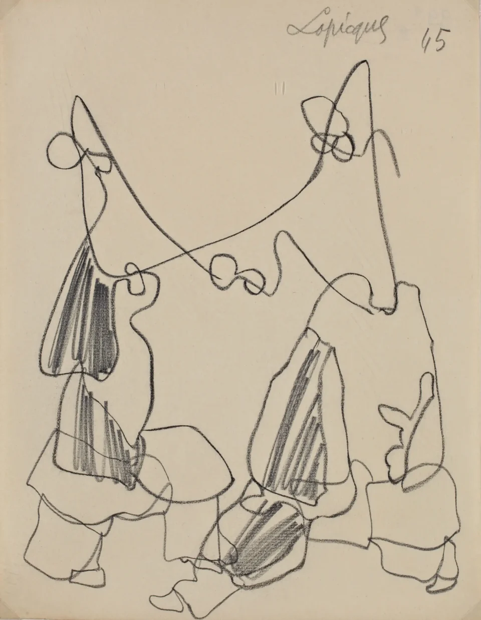 Couple à lunettes, 1945 - Charles LAPICQUE (1898-1988)