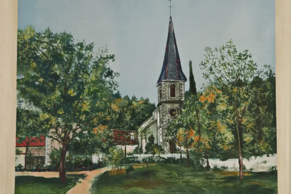 Eglise de village - D'après Maurice UTRILLO (1883-1955)