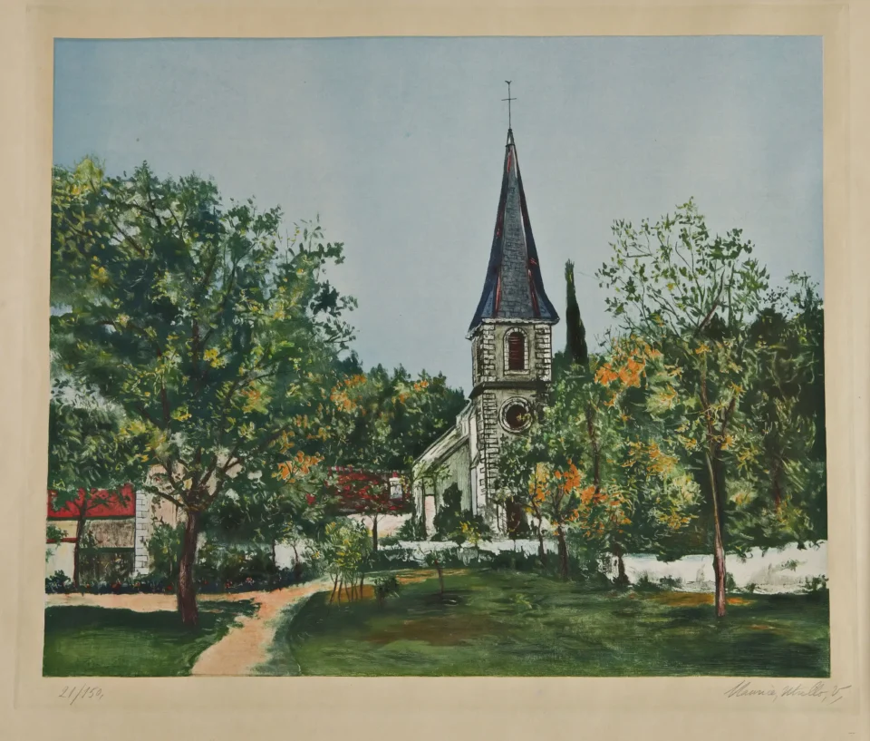 Eglise de village - D'après Maurice UTRILLO (1883-1955)