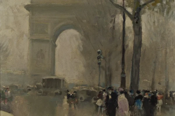 Les Champs Elysées et l'Arc de Triomphe - Jules Rene HERVE (1887-1981)