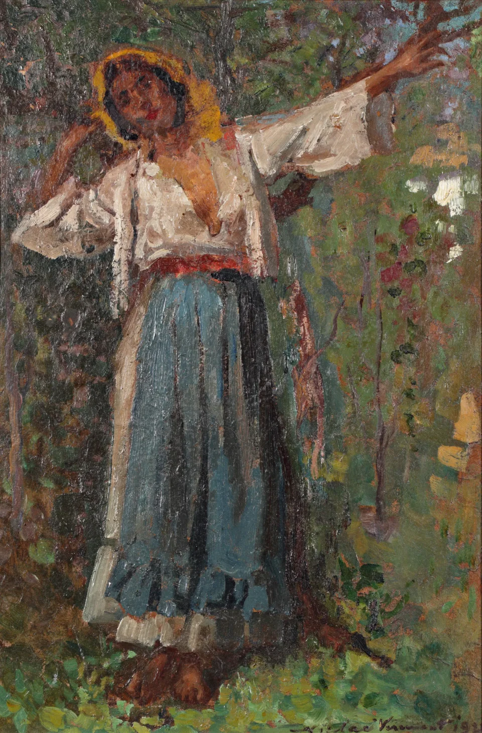 Paysanne au Châle Jaune - Nicolae VERMONT (1866-1932)